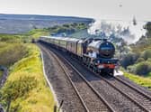 Historic steam locomotive Princess Elizabeth hauling the Northern Belle over the Settle-Carlisle line. Photo: Channel 5 EMN-220222-172225001