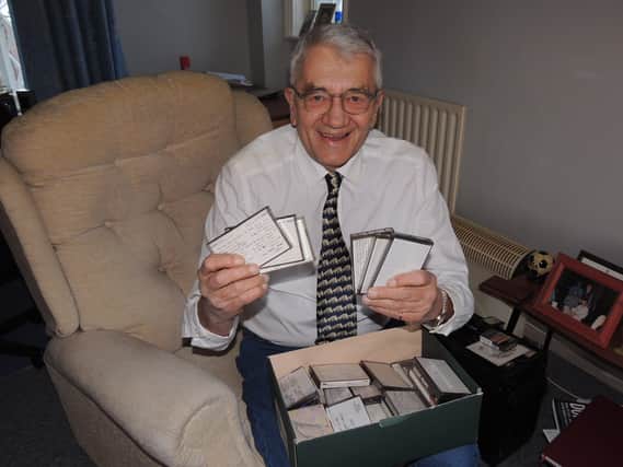 Plenty more where these came from - veteran broadcaster Tom Edwards of Heckington is auctioning off recordings of some of his best shows along with showbiz memorabilia he has collecting over the last 55 years. EMN-220226-120126001