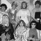 Some of the contestants in the fourth annual drag queen competition in Boston in 1977.