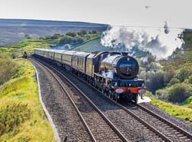 Historic steam loco Princess Elizabeth hauling the Northern Belle. Picture: Channel 5