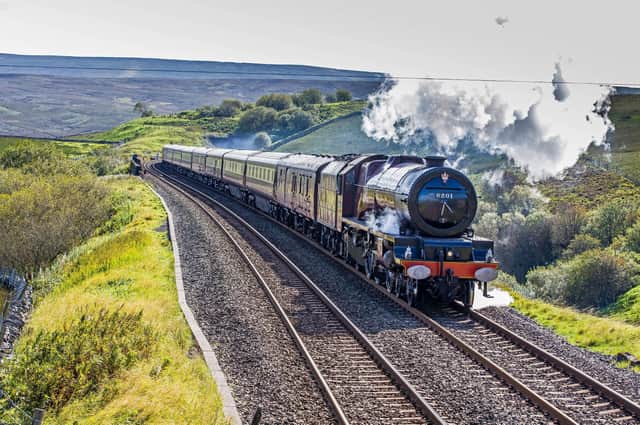 Historic steam loco Princess Elizabeth hauling the Northern Belle. Picture: Channel 5