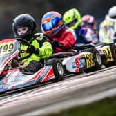 Rhys Owen in race action.