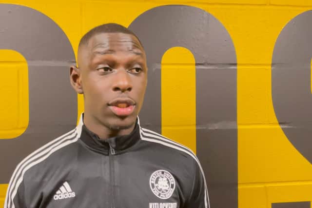 Boston United debutant Ntumba Massanka.