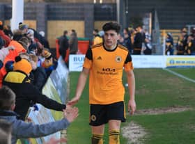 Scott Pollock made his Boston United debut on Saturday. Photo: Oliver Atkin