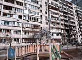 Handout photo issued by Maia Mikhaluk of damage to property in Kyiv, Ukraine, caused by an explosion during Russia's invasion of Ukraine. Issue date: Friday February 25, 2022.