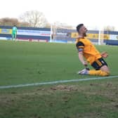 Luke Shiels celebrates his winner. Photo: Oliver Atkin