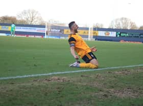 Luke Shiels celebrates his winner. Photo: Oliver Atkin