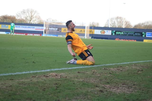 Luke Shiels celebrates his winner. Photo: Oliver Atkin