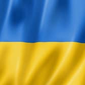 The Ukrainian flag.