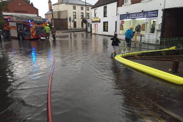 Flooding in Kirton in 2016.