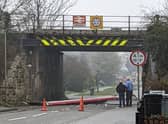 The roof of the double decker left in the road beneath Ancaster railway bridge this morning. Photo: Ancaster Parish Council.