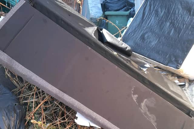 Rubbish dumped behind the Westgate Club in Grantham.