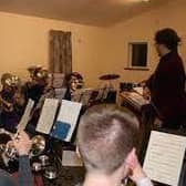 Alford Silver Band has paid tribute to the people of the Ukraine by starting their weekly rehearsal playing the country's national anthem.