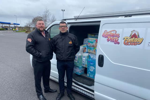 A van load of donations from Fantasy Island.