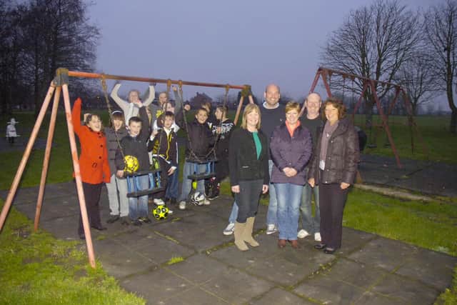Celebrations in Fishtoft 10 years ago, with Fishtoft Playing Field Trust members (from left) Hilary Fairweather, Paul Tetther, Sonia Jackson, Phil Joyce and Jan Joyce. The grant announcement was dedicated to the late Brian Fairweather, who had been keenly involved in the project before taking ill.