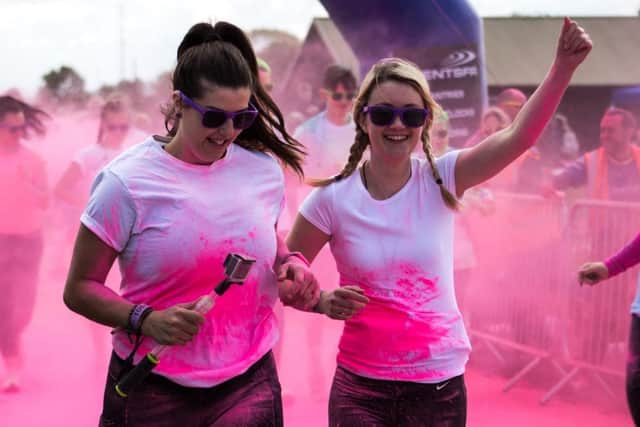 The Colour Dash is being held at the Lincolnshire Showground in May.