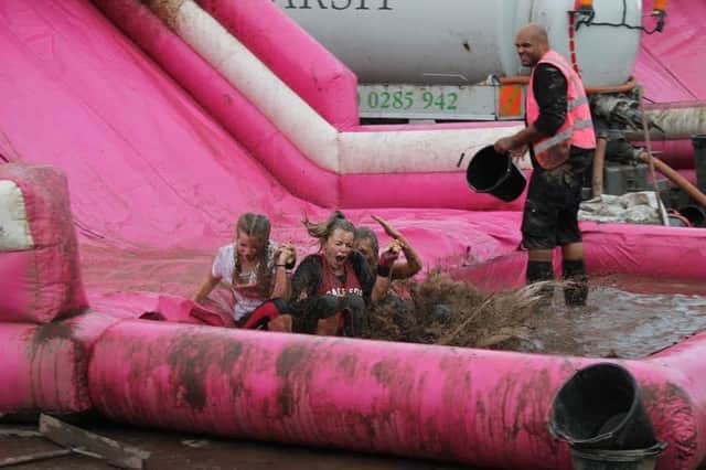 Ebonie taking part in a tough mudder event.