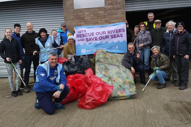 Volunteers pictured at a recent litter-pick event along the River Witham organised by Boston River Care.