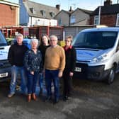 Pictured (from left) Justin Clayton (Richard and Karlenne’s son), Karlenne, Lisa Clayton (Richard and Karlenne’s daughter), Richard, Mandy Bent (who will be continuing at Chris Cook Print). Not pictured, colleague John Games.