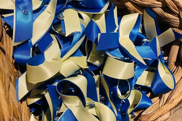 The ribbons are available at East Coast Warriors, Plaice on the Park in Chapel St Leonards and at the Seafood Cafe.