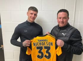 Brad Nicholson impressed boss Paul Cox. Photo: Boston United
