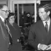 Boston’s Mayor Ernie Napier and Mayoress Pauline share a joke with Prince Charles at the start of his Royal visit to Pilgrim Hospital.