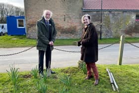 West Lindsey leader, Coun Owen Bierley, and vice chairman of the council, Coun Angela Lawrence, planted the tree.