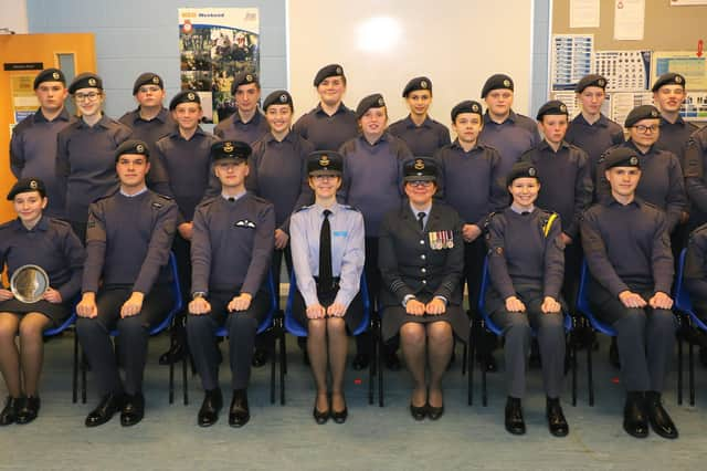 The latest intake of Sleaford Air Cadets at their graduation event. EMN-220321-105447001