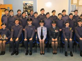 The latest intake of Sleaford Air Cadets at their graduation event. EMN-220321-105447001