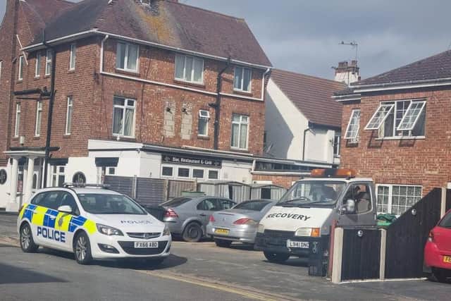 Scene of the fire in Firbeck Avenue, Skegness.