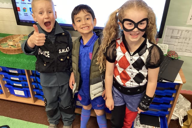 Year One pupils at the Richmond School in Skegness dressed as their super heroes.