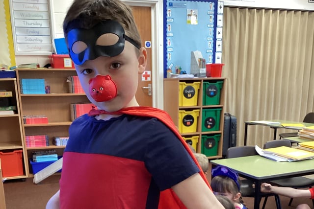 A super hero in Year Two  at the Richmond School in Skegness.