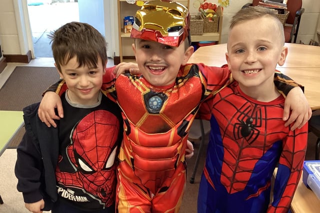 Year Two pupils at the Richmond School in Skegness dressed at their super heroes.