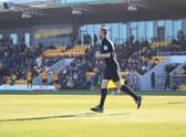 Craig Forbes was plucked from the crowd to run the line as Boston United hosted Gateshead. Photo: Oliver Atkin