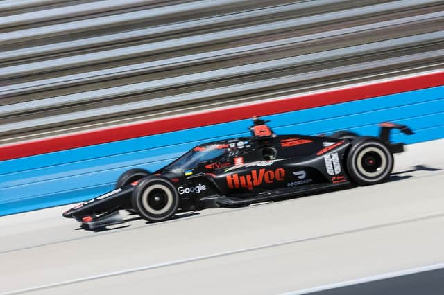 Jack Harvey in his Hy-Vee Honda during the NTT IndyCar Series XPEL 375 at Texas Motor Speedway. (Photo by James Gilbert/Getty Images)