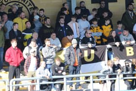 Supporters watch Boston United v Gateshead.