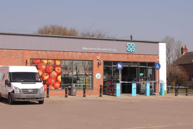 The scene of the attempted ATM burglary at Ancaster Co-op store. A white Ford Transit van was recovered at the scene and has been confirmed as being stolen from Claypole, according to police.