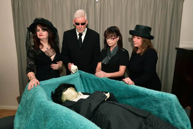 Wife After Death cast, from left: Rachel Armitage, Gus Sparrow, Karen Willoughby and Jacquline Dowse. EMN-220323-151053001