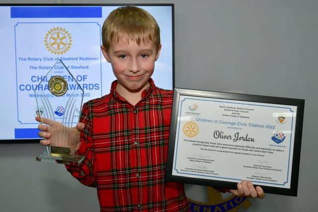 Rotary Club Children of Courage Award winner - Oliver Jordan EMN-220324-112204001