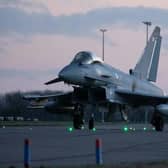 Four Typhoon fighter jets from RAF Coningsby have been deployed to the Black Sea Coast of Romania near to the Ukraine border. Image: RAF