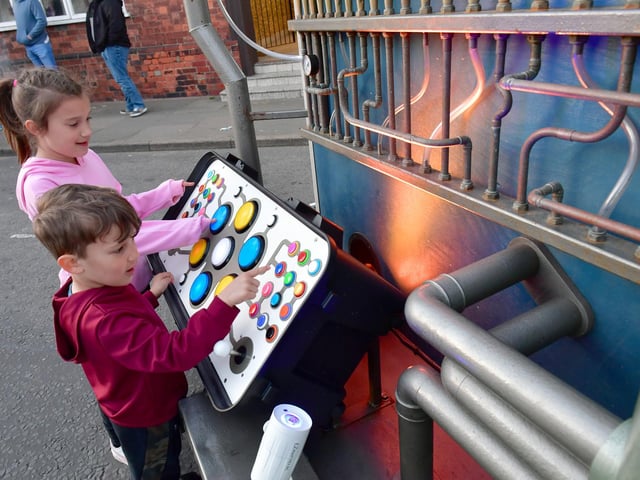 Always popular - The Marvellous Mechanical Musical Machine with Lillia Tunnard, 7, and Austin Tunnard, 5, of Spilsby.