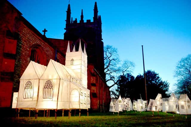 More than 100 Houses of Light were displayed around the churchyard of St James’ Church.