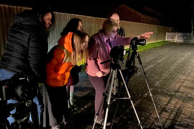 Light art photography during the Lights Off event in Navenby. Photo: NKDC