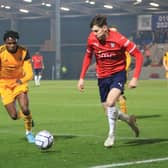 Femi Seriki made his Boston United debut at York City. Photo: Oliver Atkin