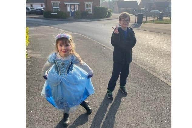 Eliza and Lloyd on one of their walks