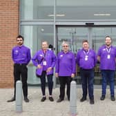 Team members at Currys, Boston, where a fundraiser is to be held in aid of people affected by the crisis in the Ukraine.