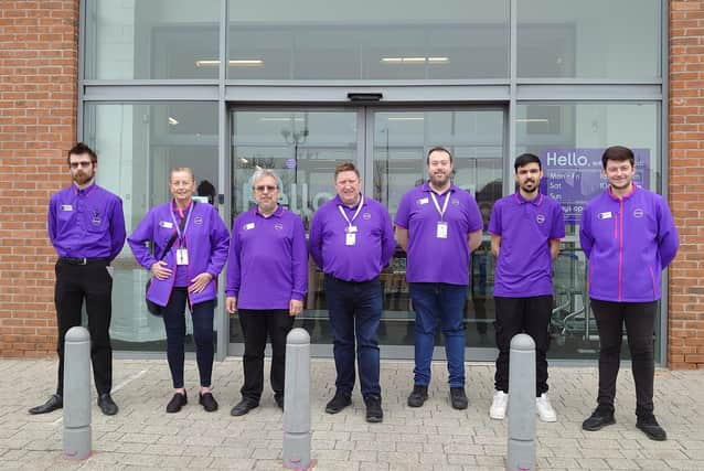 Team members at Currys, Boston, where a fundraiser is to be held in aid of people affected by the crisis in the Ukraine.