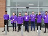 Team members at Currys, Boston, where a fundraiser is to be held in aid of people affected by the crisis in the Ukraine.