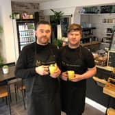 Daniel Revell-Wiseman (left) and husband Lee, of The Greenhouse Coffee Shop, Boston.