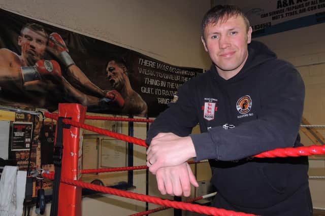 Amir Unsworth, proud that his academy is now affiliated to Boxing England. EMN-220104-172618001